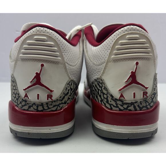 Air Jordan 3 Cardinal Red Men's Size 8.5 *Some Wear And Scuffs* - Picture 4 of 15